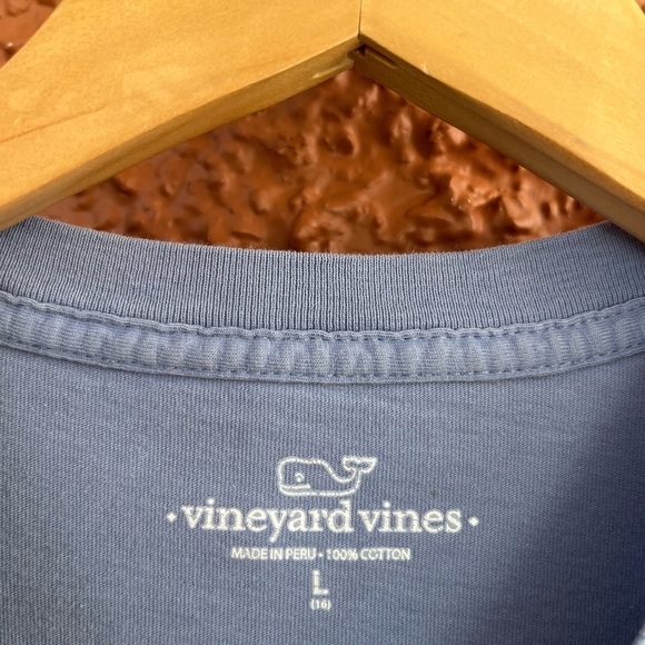 Vineyard Vines Boy Size Large(16)Pocket Crew T-Shirt "LOBSTER TOSS WHALE FILL" - Picture 3 of 7